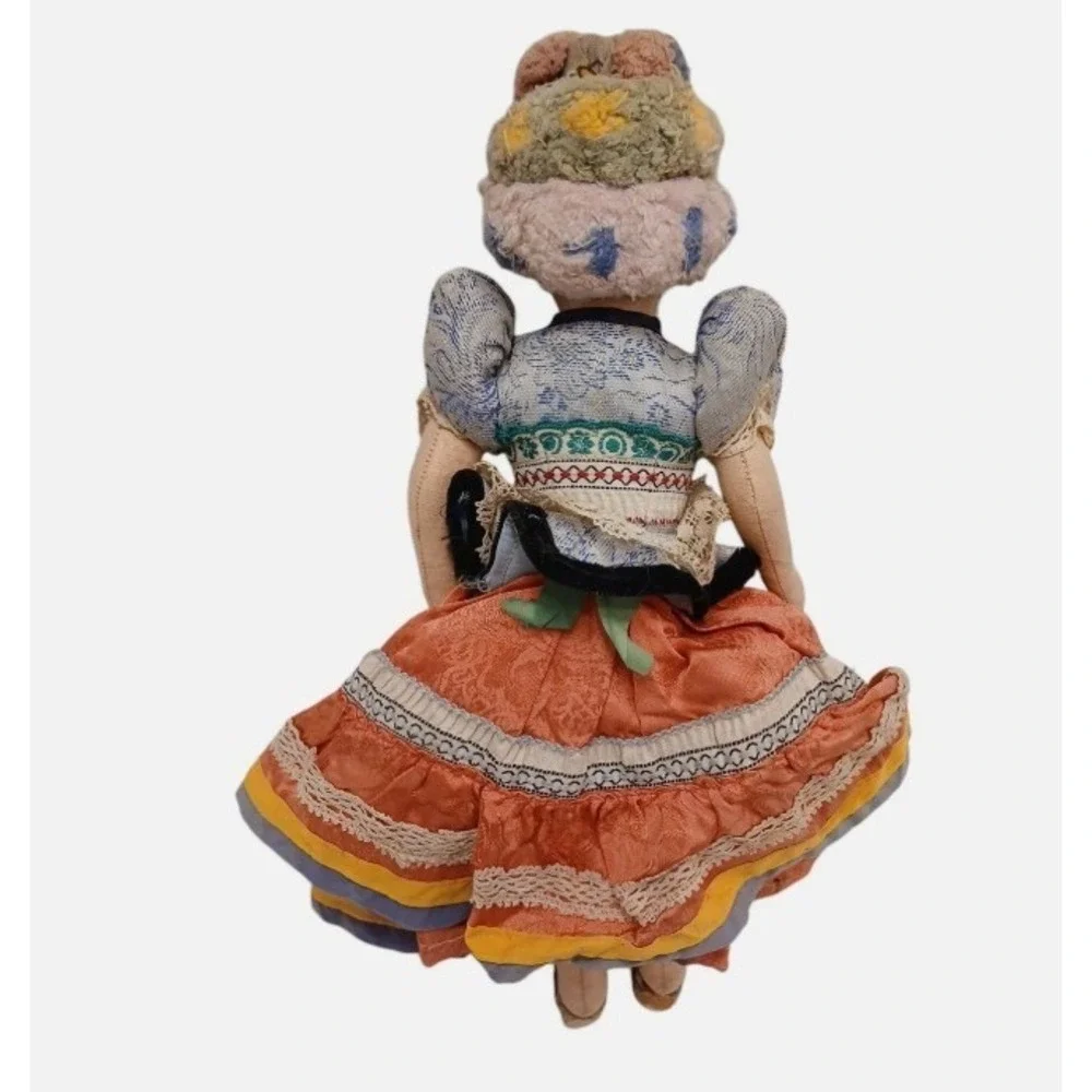 Hungarian Doll Mezokovesd MATYO National Costum Leather Shoes Handmade European